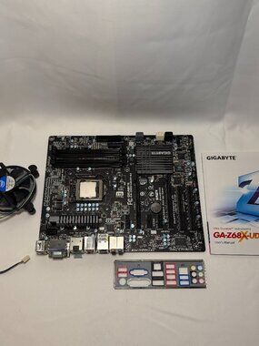 Gigabyte GA-Z68X-UD3H-B3 MB Intel Core i7-2600K 3.4GHz Fan I/O Shield Manual EUC